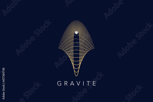 Celestial logo design, minimlistic logotype, Minimal, Simple, sun, planet, universe, space, ray, round