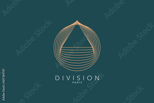 Minimal triangle logo, Abstract Logo design, Creative, Simple, line, Outline, Round, Minimalistic 