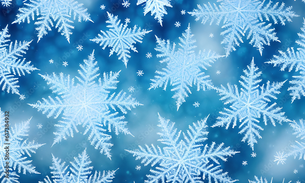 frosty patterns on glass, texture using different shades of blue,  and white, realistic digital painting, noise texture effect, Generative AI, Generative, AI