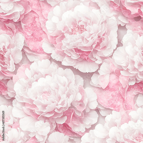 Pink peonies illustrated background
