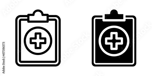 Medical report icon. sign for mobile concept and web design. vector illustration