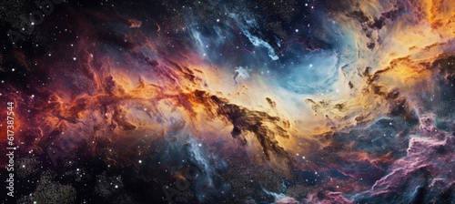 Astral Galactic Outer Space Panoramic Photo from a Space Telescope
