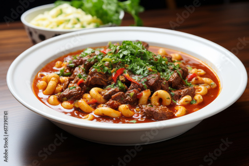 Close Up Photo Of Goulash, Generative AI