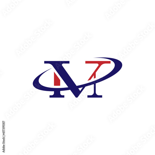 initial MV or VM letter logo vector 