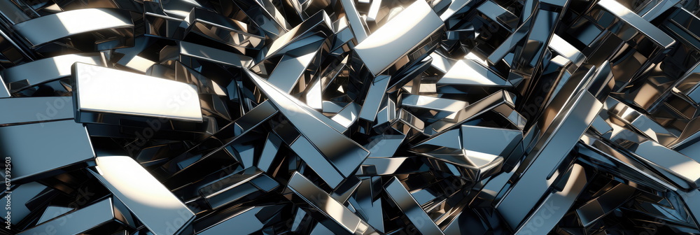 Metal shrapnel or fragments coming together. Unite, form, gather, join, concept. Abstract sci-fi style background. Hand edited generative AI. Metal shrapnel or fragments coming together. Unite, form, gather, join, concept. Abstract sci-fi style background. Hand edited generative AI.