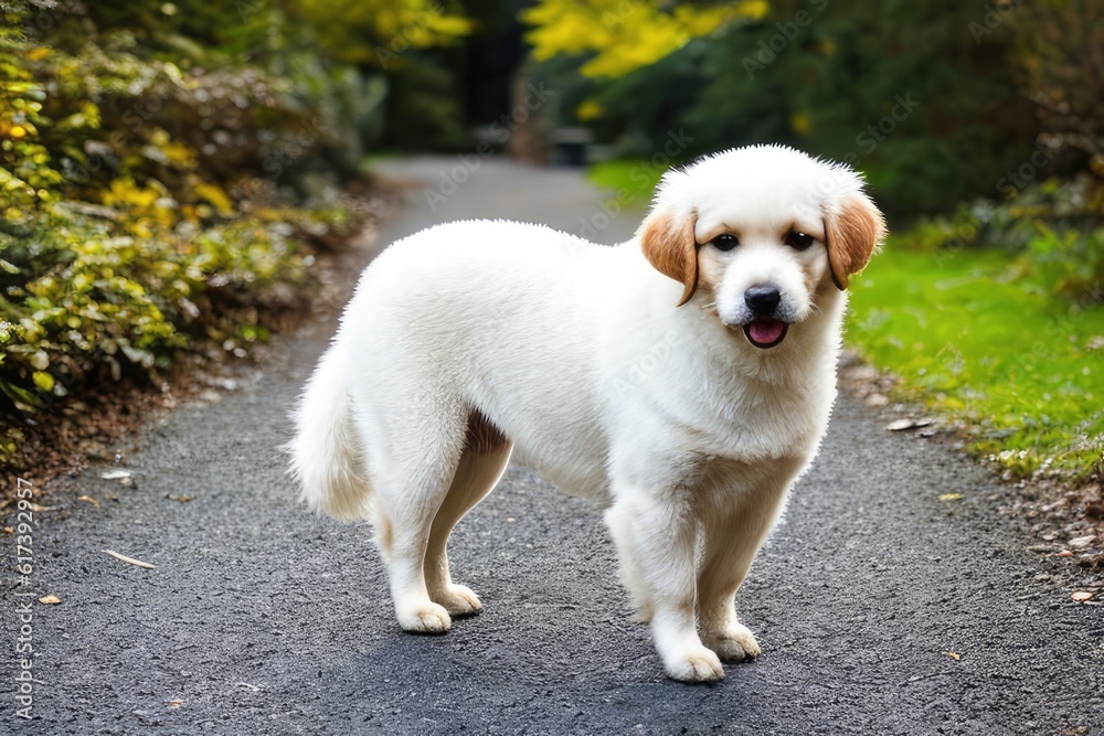 golden retriever puppy, generative ai