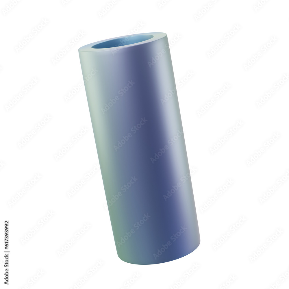 3d shape metallic pipe. Realistic geometric glossy gradient template design illustration. Minimalist mockup isolated transparent png 3d shape metallic pipe. Realistic geometric glossy gradient template design illustration. Minimalist mockup isolated transparent png