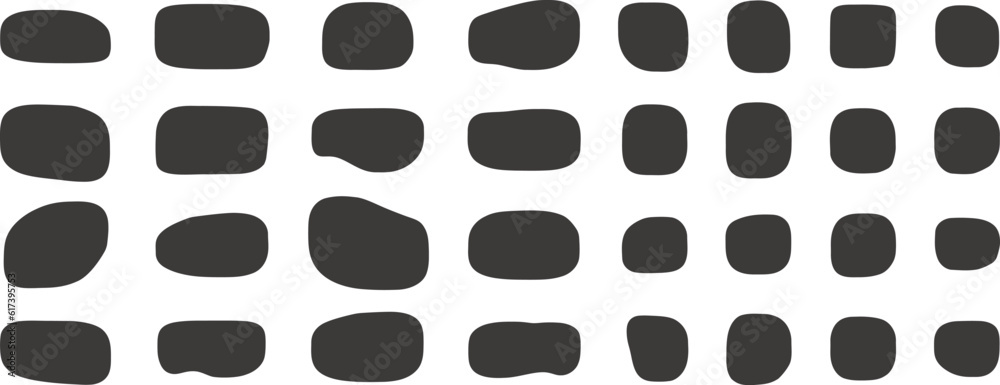 Set of cute abstract shapes.Vector loose frame. Set of cute abstract shapes.Vector loose frame.