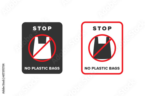 No plastic bag icon sign design vector, icon board appeals not to use plastic bags Free Download No plastic bag icon sign design vector, icon board appeals not to use plastic bags - GFXLoad