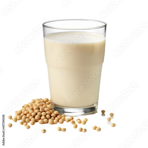 Fotobehang Soy milk isolated on white png.