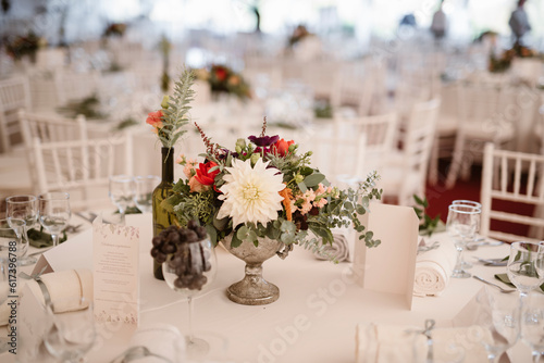 Flowers on table at event
