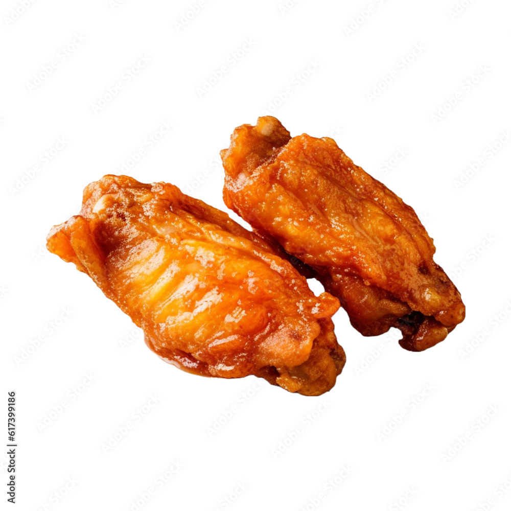 fried chicken isolated on white background. fried chicken isolated on white background.