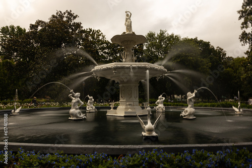 Fountain at Forsyth Park in Savannah photo