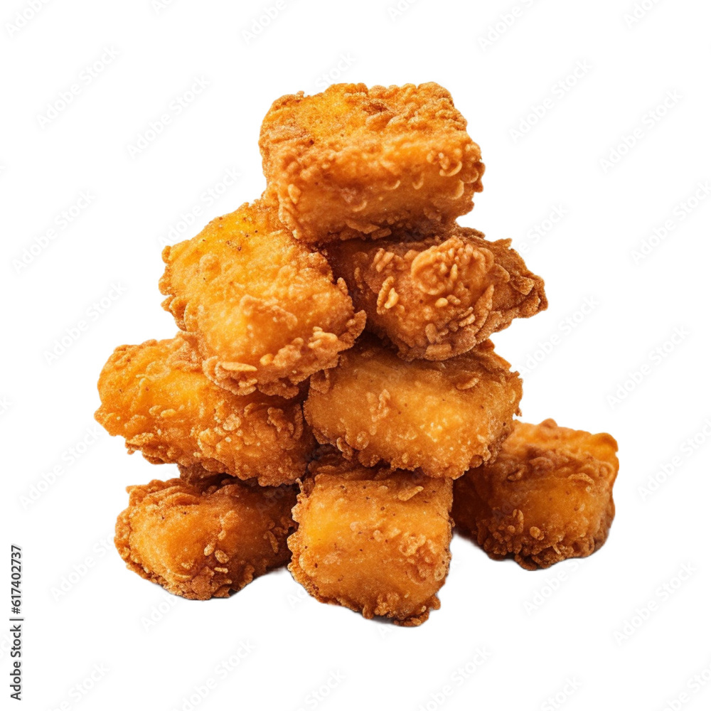 PSD chicken nuggets with a white background PSD chicken nuggets with a white background