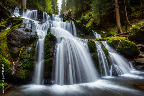waterfall in the forest © Tausif
