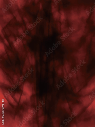 Graphic material with a horror atmosphere in red and black