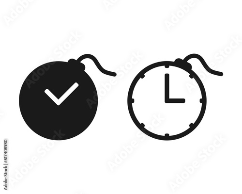 Time bomb icon. Illustration vector