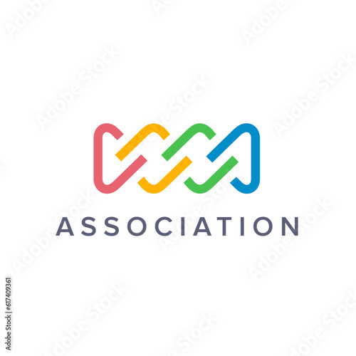 Vector logo design for business. Team Work, Association, Alliance, Unity.