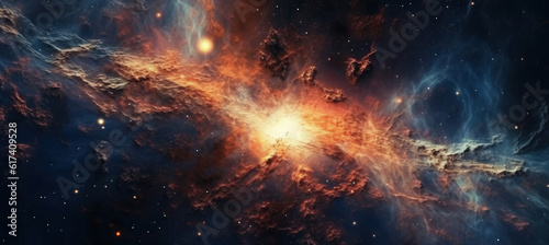 A very hot heavenly Astral Galactic entity Outer Space Panoramic Photo from a Space Telescope