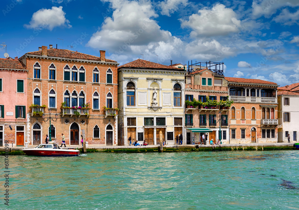 Dorsoduro district in Venice, Italy. Architecture and landmarks of Venice. Venice postcard.