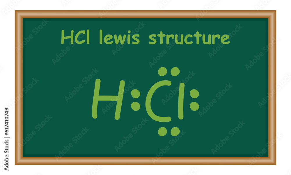 Lewis electron dot structure for a molecule of hydrogen chloride. HCl lewis structure. Resources for teachers and students. Lewis electron dot structure for a molecule of hydrogen chloride. HCl lewis structure. Resources for teachers and students.