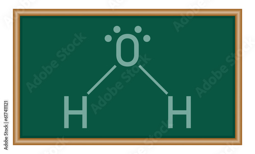 Lewis structure of water (H2O). Chemistry resources for teachers and students.