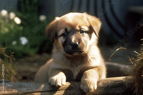 photo of a puppy dog portrait