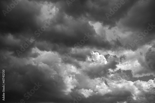 black and white storm clouds