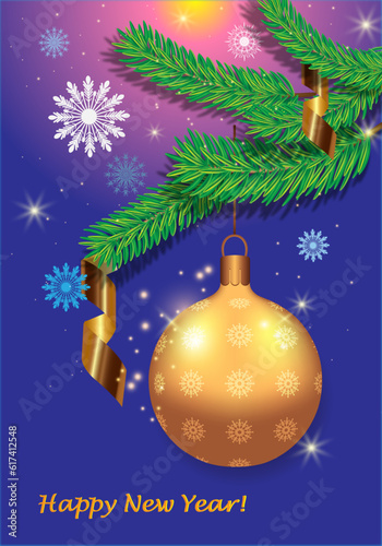 New Year postcard