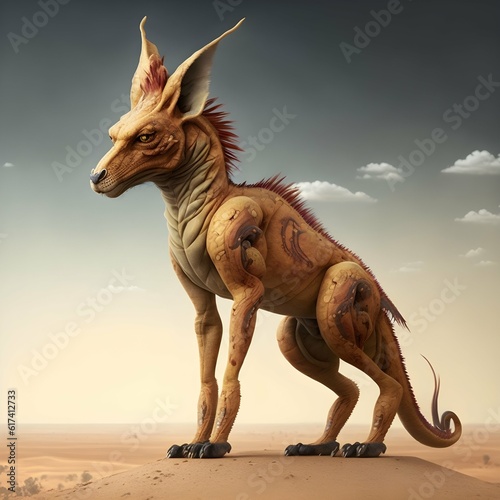 a Chinese dragon mixed with a kangaroo 