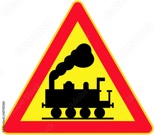 Obraz na plátně Level crossing without gates sign