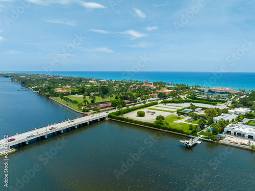 Aerial drone photo Mar A Lago FL circa 2023