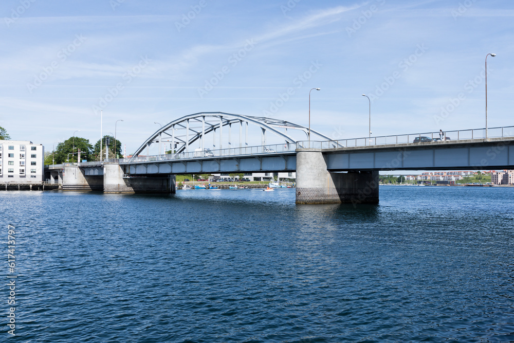 King Christian X bascule bridge crossing Als sound at Sønderborg, Denmark King Christian X bascule bridge crossing Als sound at Sønderborg, Denmark