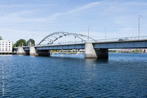 King Christian X bascule bridge crossing Als sound at Sønderborg, Denmark photo