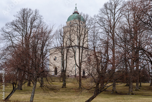 The Suomenlinna Church in Helsinki, built in 1854 as an Eastern Orthodox garrison church for the Russian troops stationed at the Suomenlinna sea fortress. photo