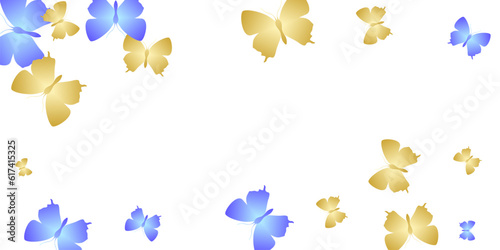 Fototapeta Fairy bright butterflies isolated vector background