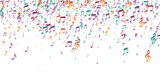 Music note symbols vector wallpaper. Melody