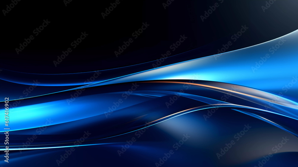 Abstract blue background with geometric dynamic glowing diagonal lines. Modern technology background, graphic for business, corporate, brochure, banner, website, cover or poster, Generative AI. Abstract blue background with geometric dynamic glowing diagonal lines. Modern technology background, graphic for business, corporate, brochure, banner, website, cover or poster, Generative AI.