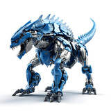 blue dragon or dinosaur mechanical robot