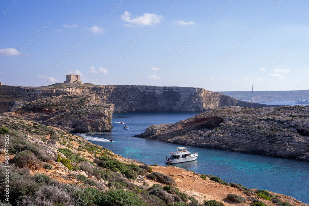 Cliffs and Sea from Comino Island, Malta