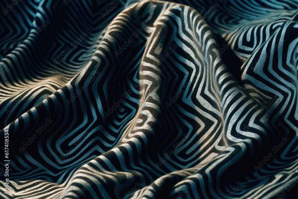A Dynamic Pattern in Textiles. Generative AI