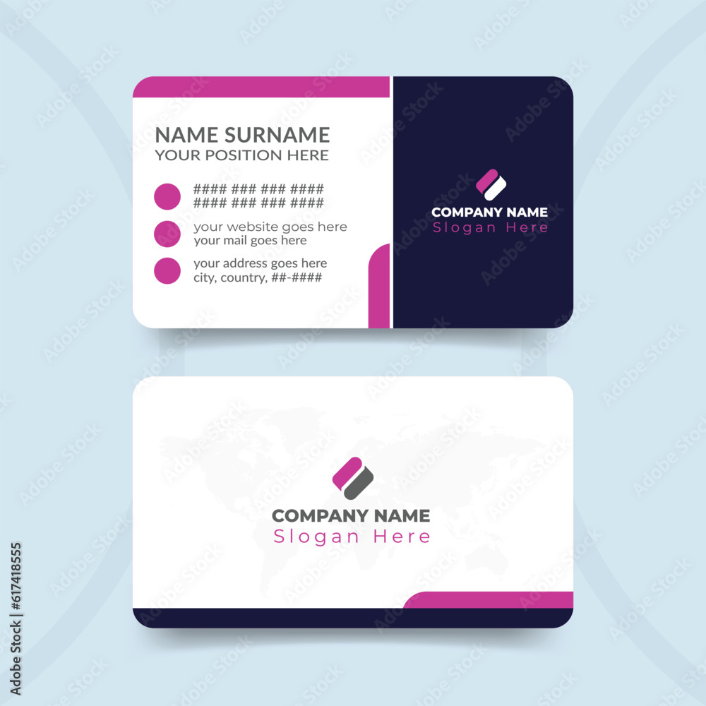 Professional business card template design Professional business card template design