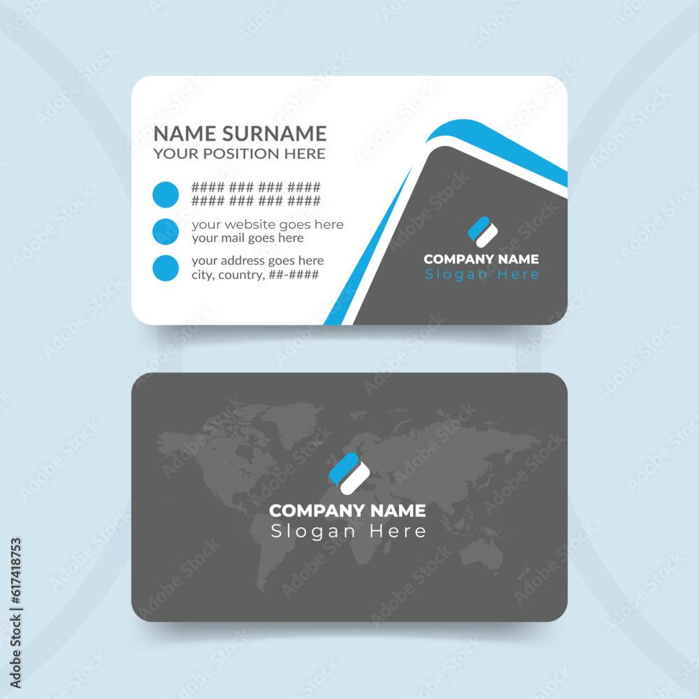 Professional business card template design Professional business card template design