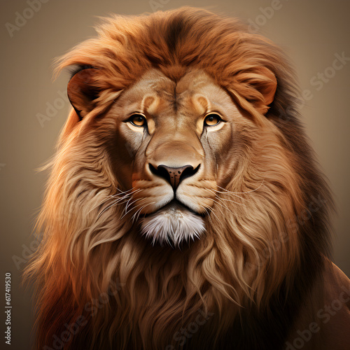 stoic male lion