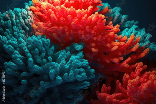 Vibrant Coral Reefs  A Captivating Underwater Wonderland. Generative AI
