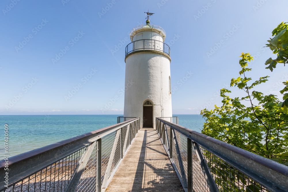 Historic lighthouse at Taksensand, Als, Denmark Historic lighthouse at Taksensand, Als, Denmark