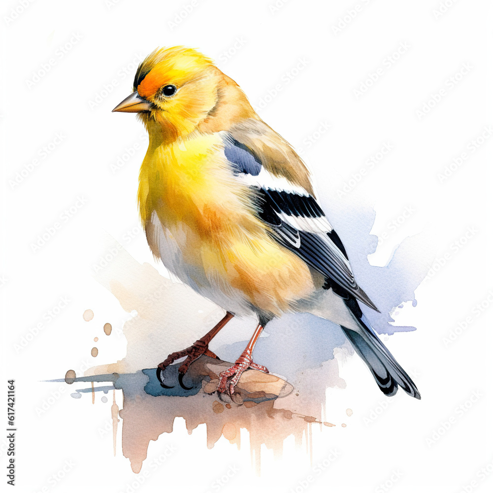 bird on a branch isolated on white bird on a branch isolated on white