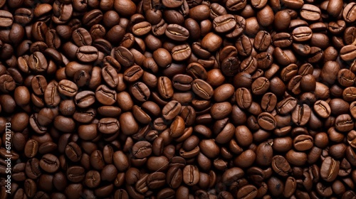 Roasted coffee beans background  Generative Ai