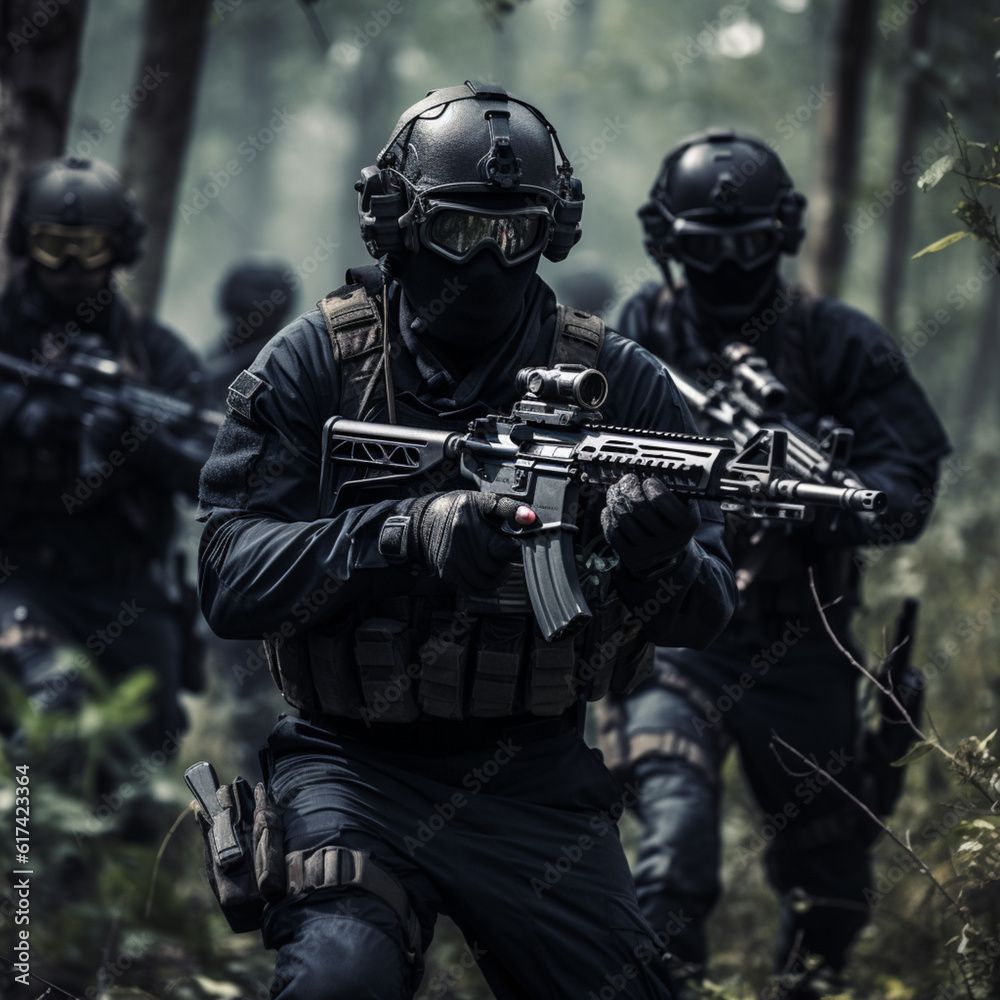 Special forces agents. Generative AI. Special forces agents. Generative AI.