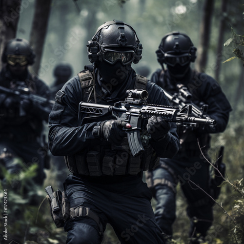 Special forces agents. Generative AI.
